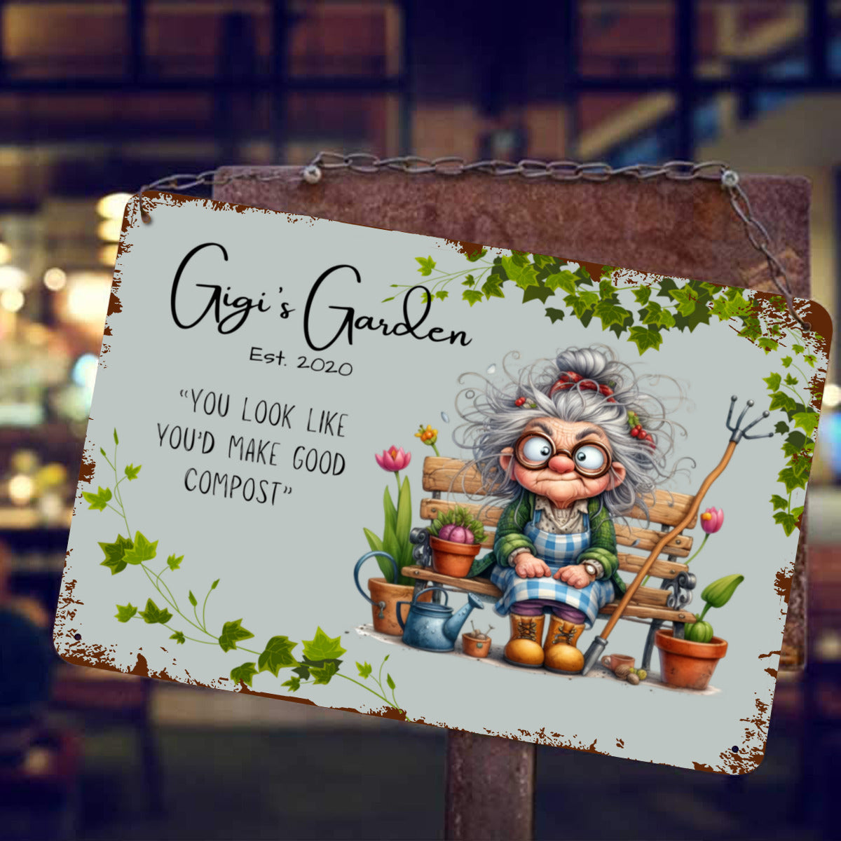 Personalized Metal Garden Sign – Unique Decor for Any Space