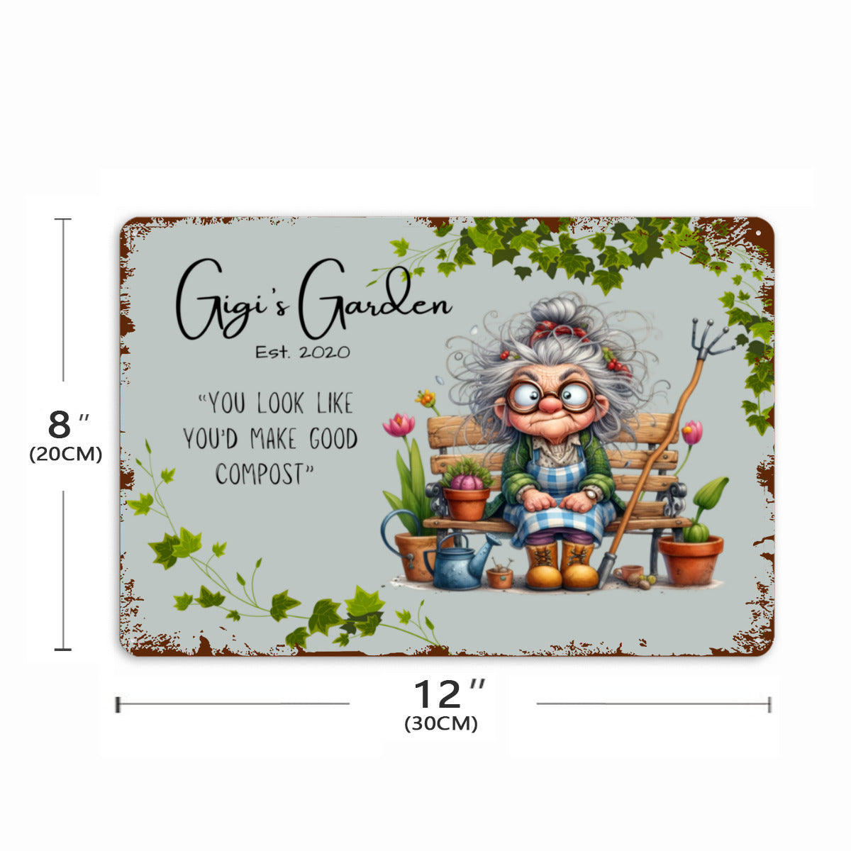 Personalized Metal Garden Sign – Unique Decor for Any Space