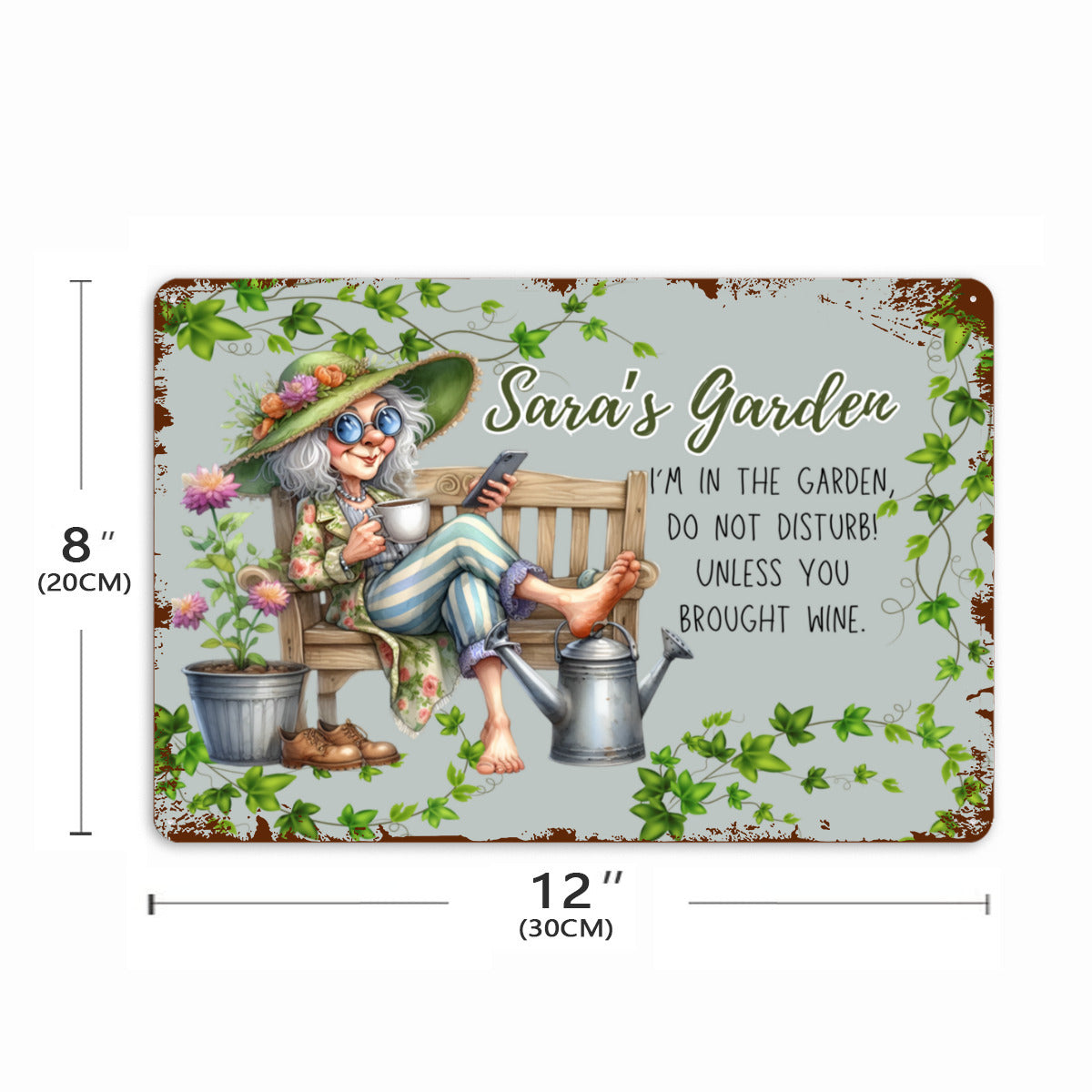 Personalized Grandma Vintage Tin Plate sign