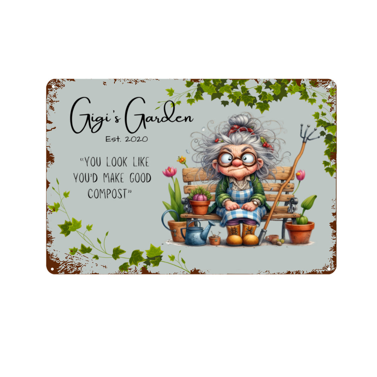 Personalized Metal Garden Sign – Unique Decor for Any Space