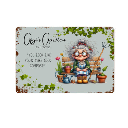 Personalized Metal Garden Sign – Unique Decor for Any Space