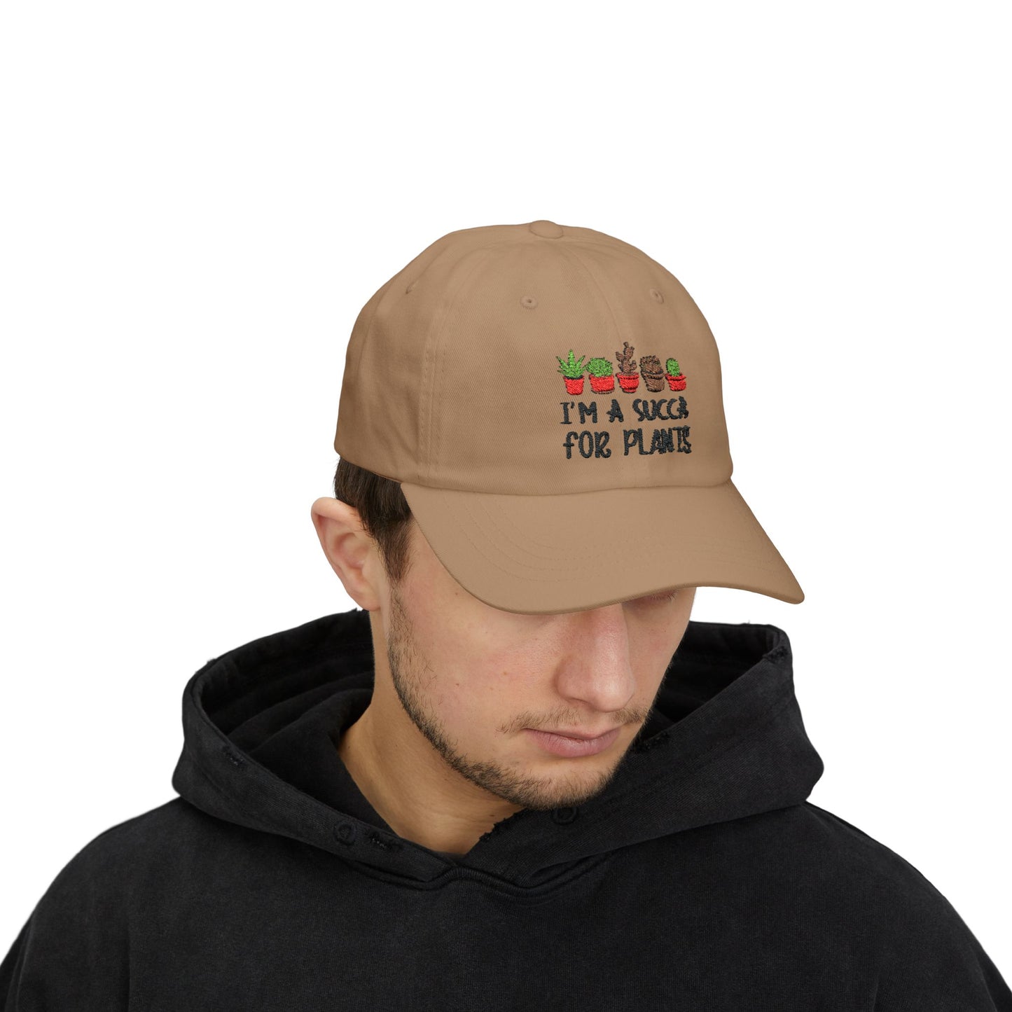 I am a Succa for Plants  Classic Embroidered Dad Cap, Gardening Hat