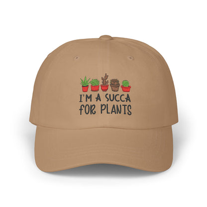 I am a Succa for Plants  Classic Embroidered Dad Cap, Gardening Hat