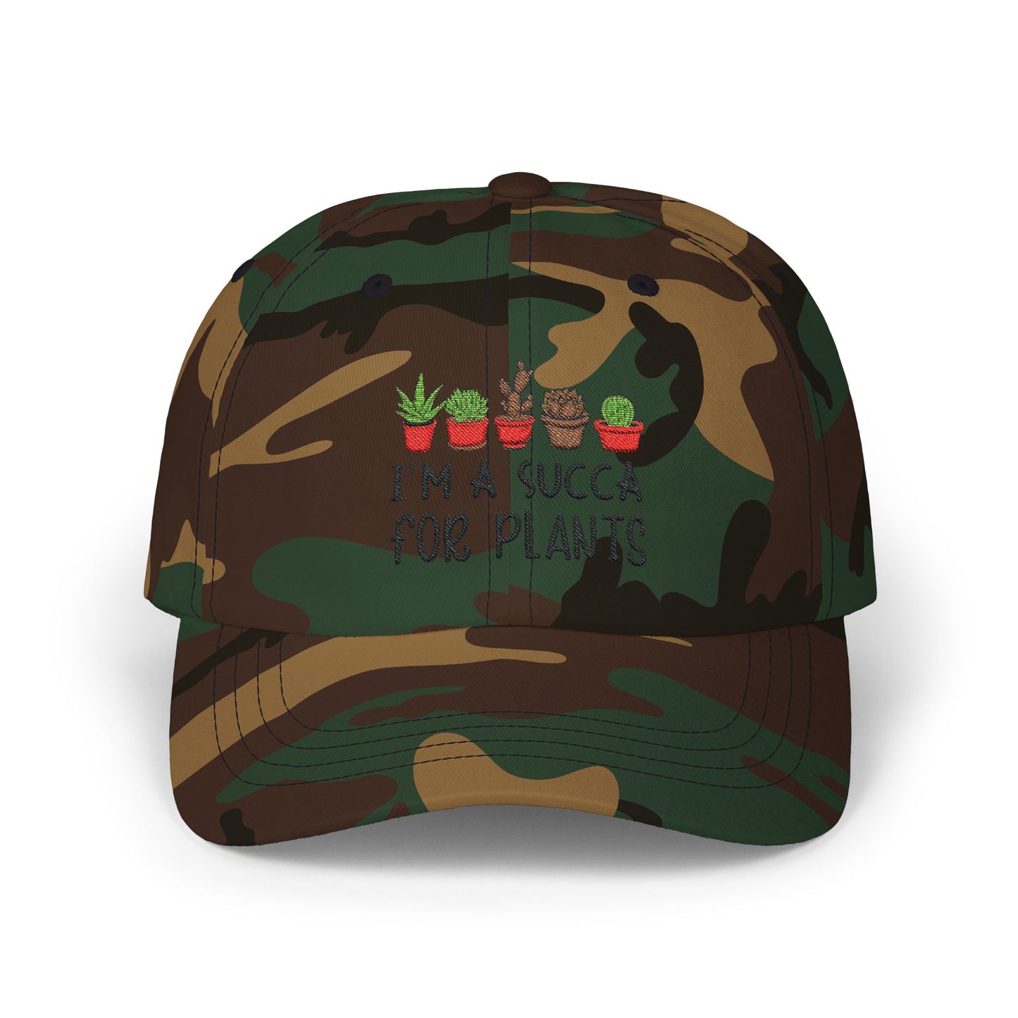 I am a Succa for Plants  Classic Embroidered Dad Cap, Gardening Hat