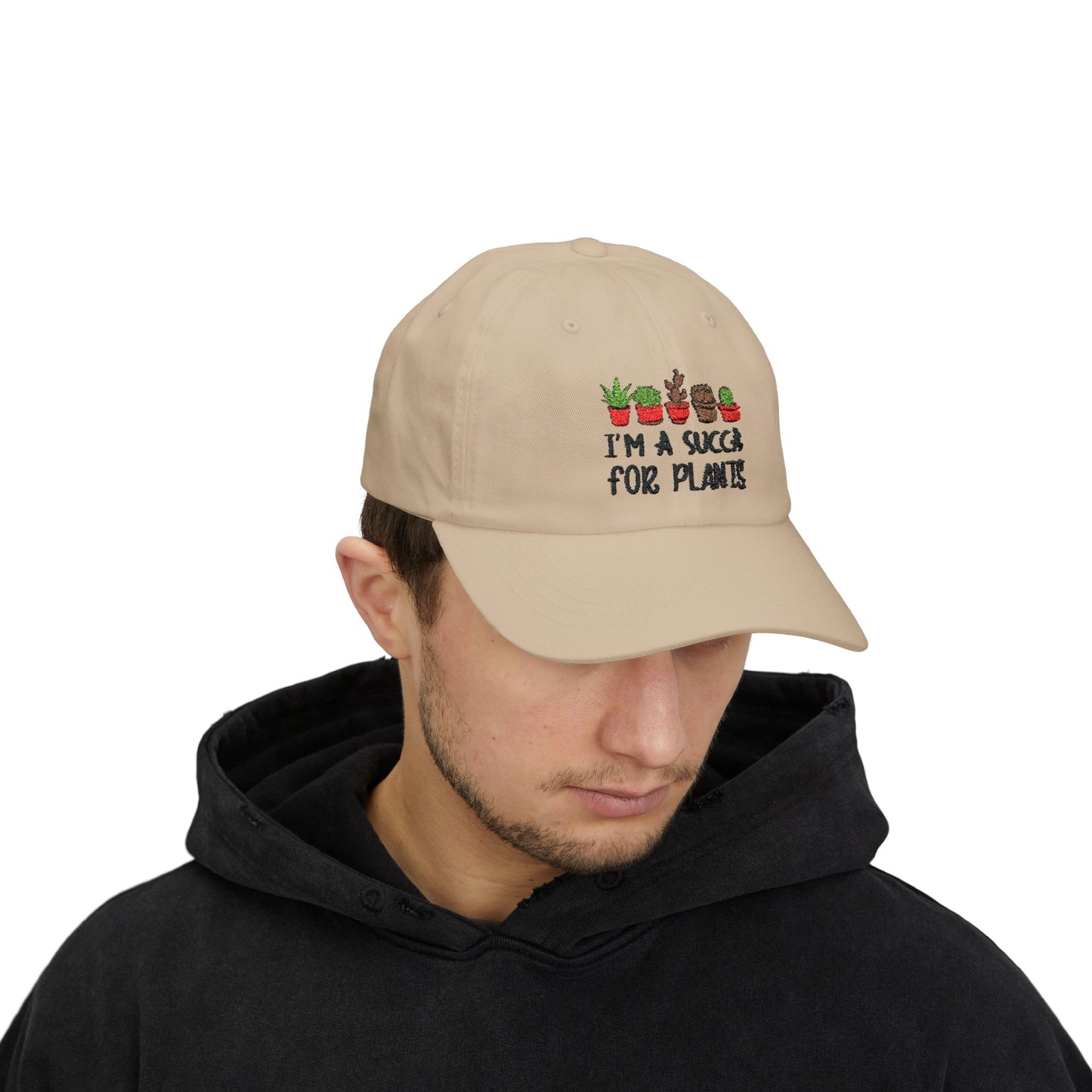 I am a Succa for Plants  Classic Embroidered Dad Cap, Gardening Hat