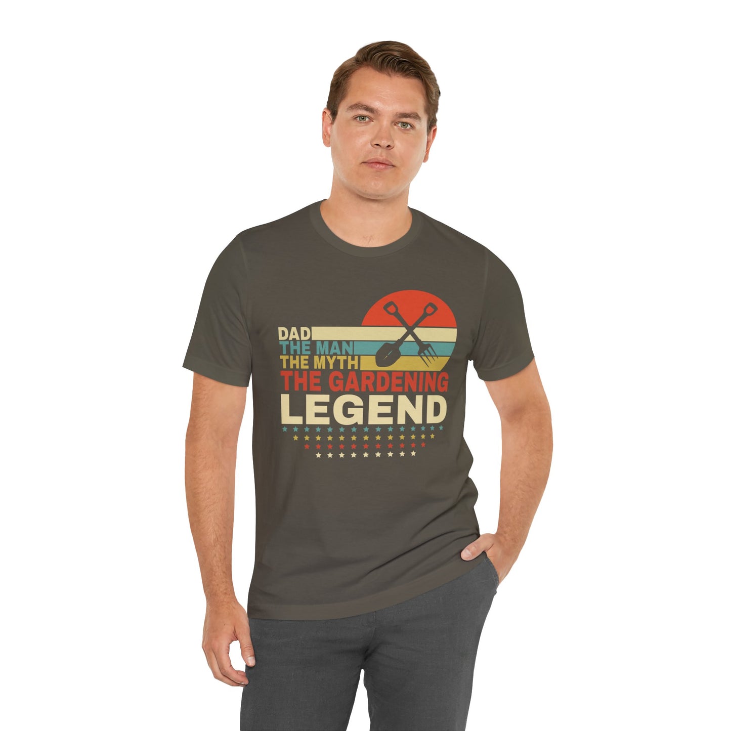 Dad, The Man, The Myth, The Gardening Legend Unisex Jersey Short Sleeve Tee,  Gardening Gift for Dad,