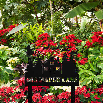 Personalized Christmas Address Garden Stake
