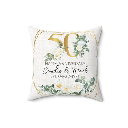 Personalized 50 Anniversary Pillow