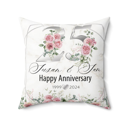 25th Anniversary Pillow