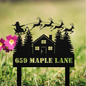 Personalized Christmas Address Garden Stake