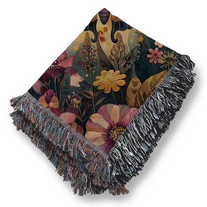Luna Moth Woven Throw Blanket