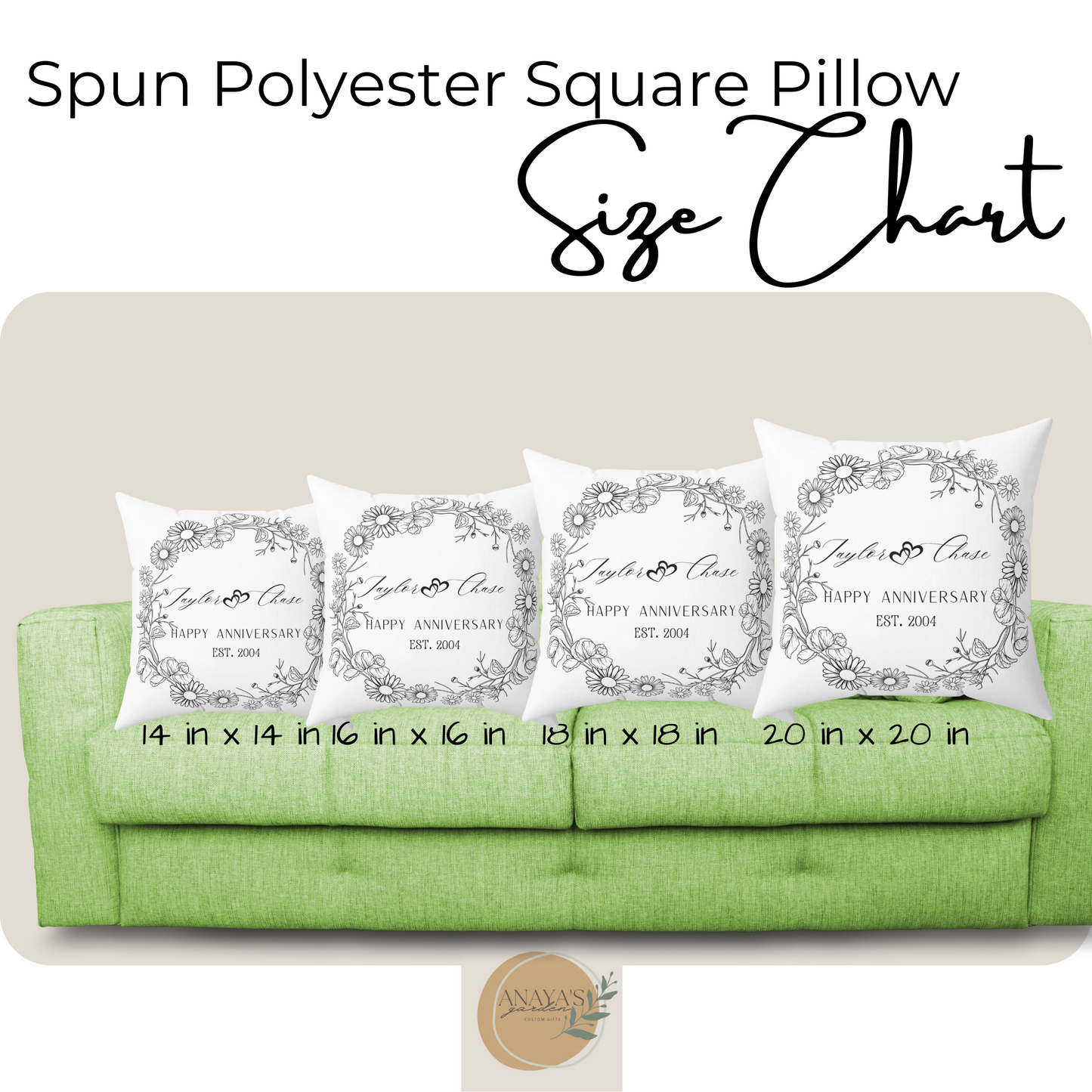 25th Anniversary Pillow