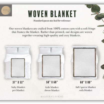 Luna Moth Woven Throw Blanket