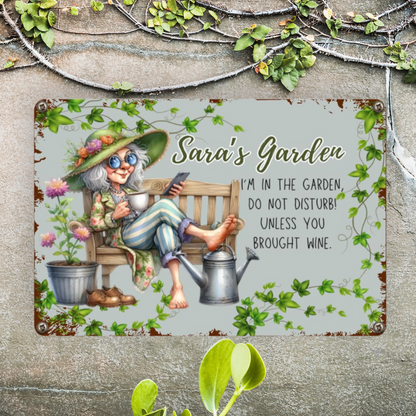 Personalized Grandma Vintage Tin Plate sign