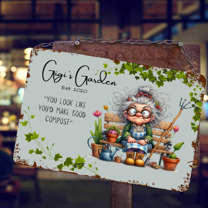 Personalized Metal Garden Sign – Unique Decor for Any Space