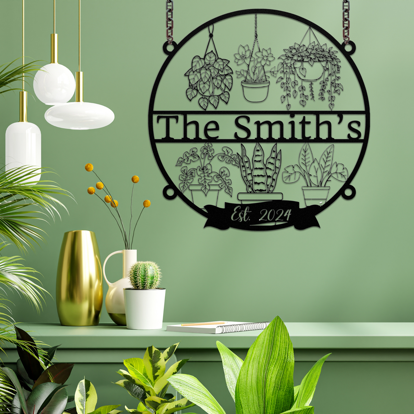 Personalized Metal Houseplant Sign