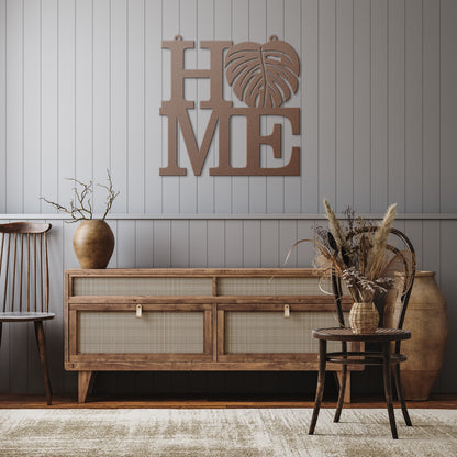 Monstera Leaf Home Sign
