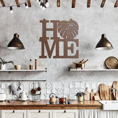 Monstera Leaf Home Sign