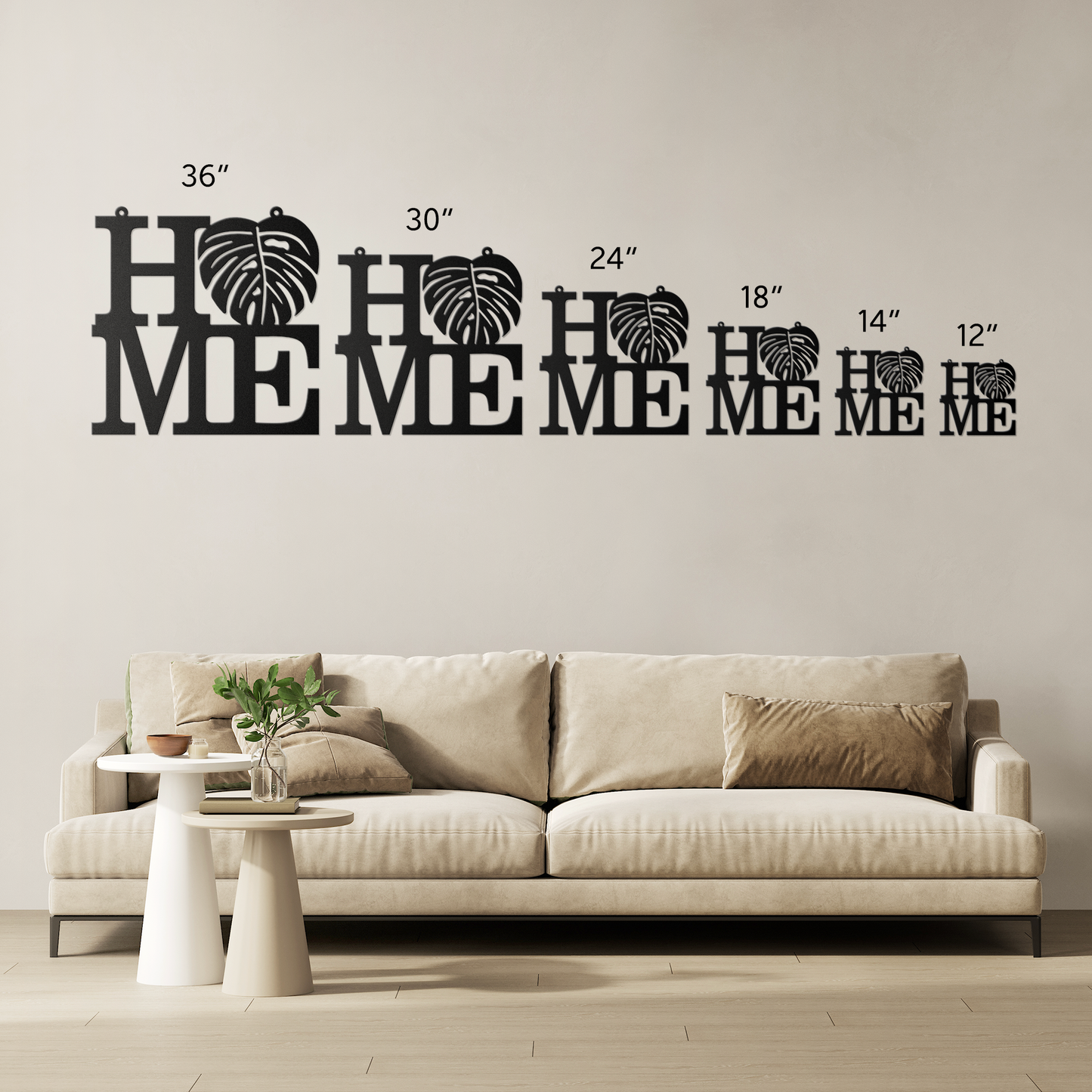 Monstera Leaf Home Sign