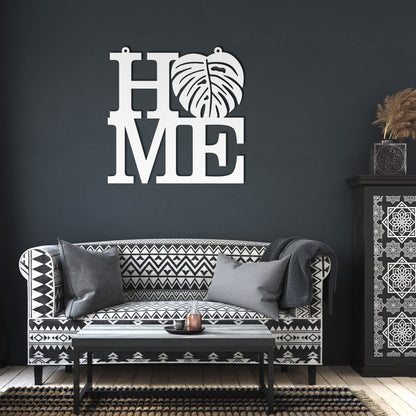 Monstera Leaf Home Sign