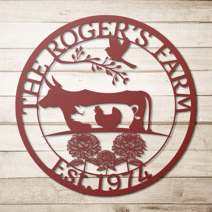 Personalized Farm Sign