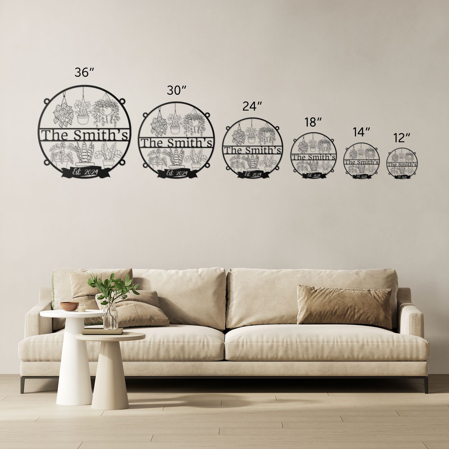Personalized Metal Houseplant Sign