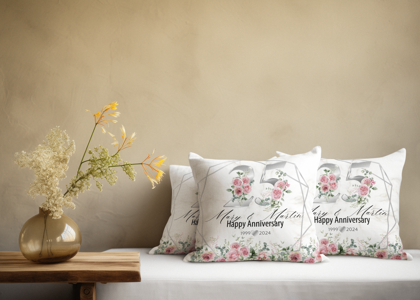 25th Anniversary Pillow