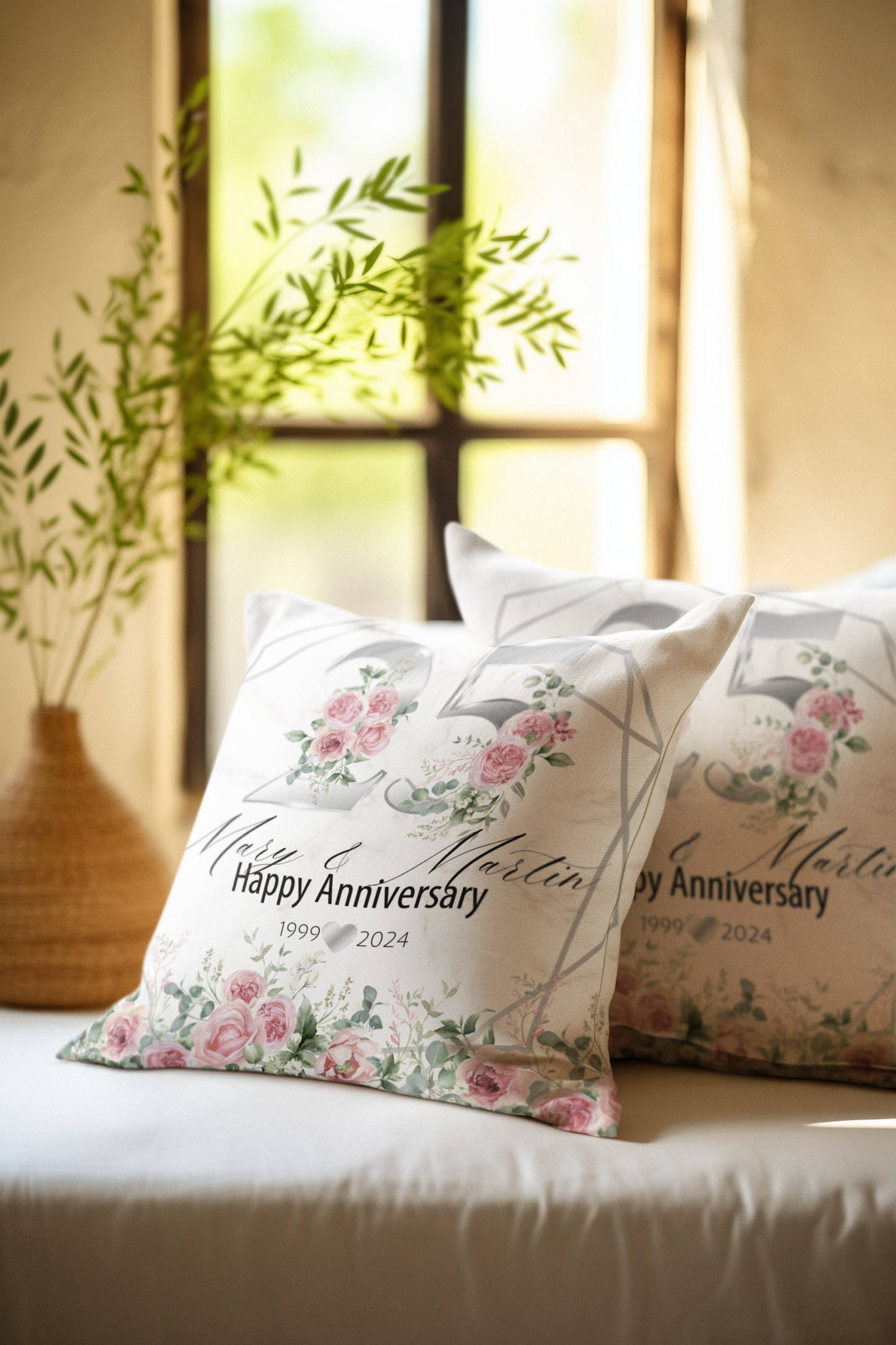 25th Anniversary Pillow