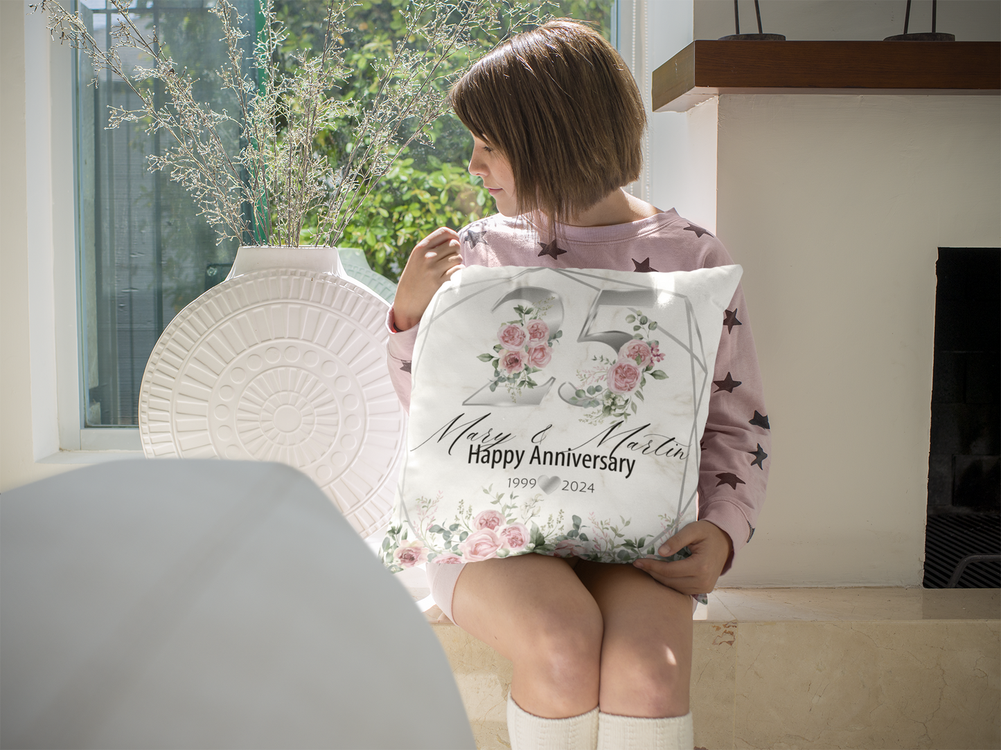 25th Anniversary Pillow